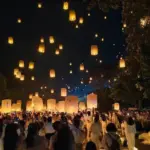 Suasana pelepasan lampion Waisak Nasional 2026 di Candi Borobudur, Magelang, Jawa Tengah pada Minggu (31/5/2026). (Sumber : KOMPAS.com/Inten Esti Pratiwi)