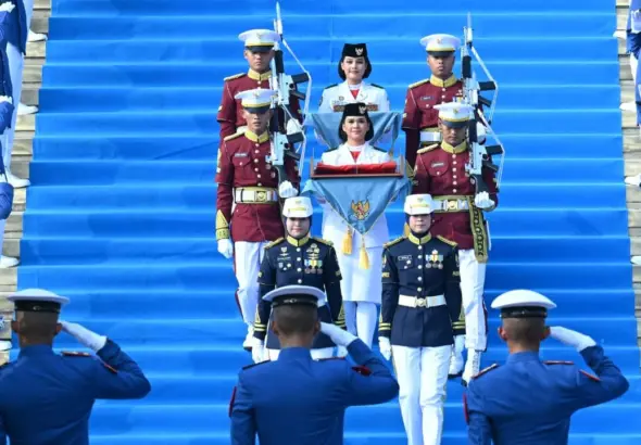 Prosesi kirab budaya dari kawasan Monumen Nasional (Monas) menuju Istana Merdeka menjadi pembuka rangkaian peringatan hari bersejarah bangsa Indonesia pada Senin, 17 Agustus 2026. Foto: BPMI Setpres/Kris